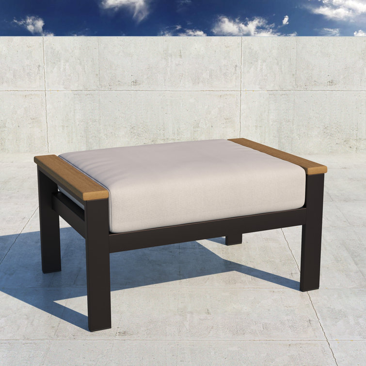 Sand & Stable Tybalt Outdoor Ottoman with Sunbrella Cushions Wayfair